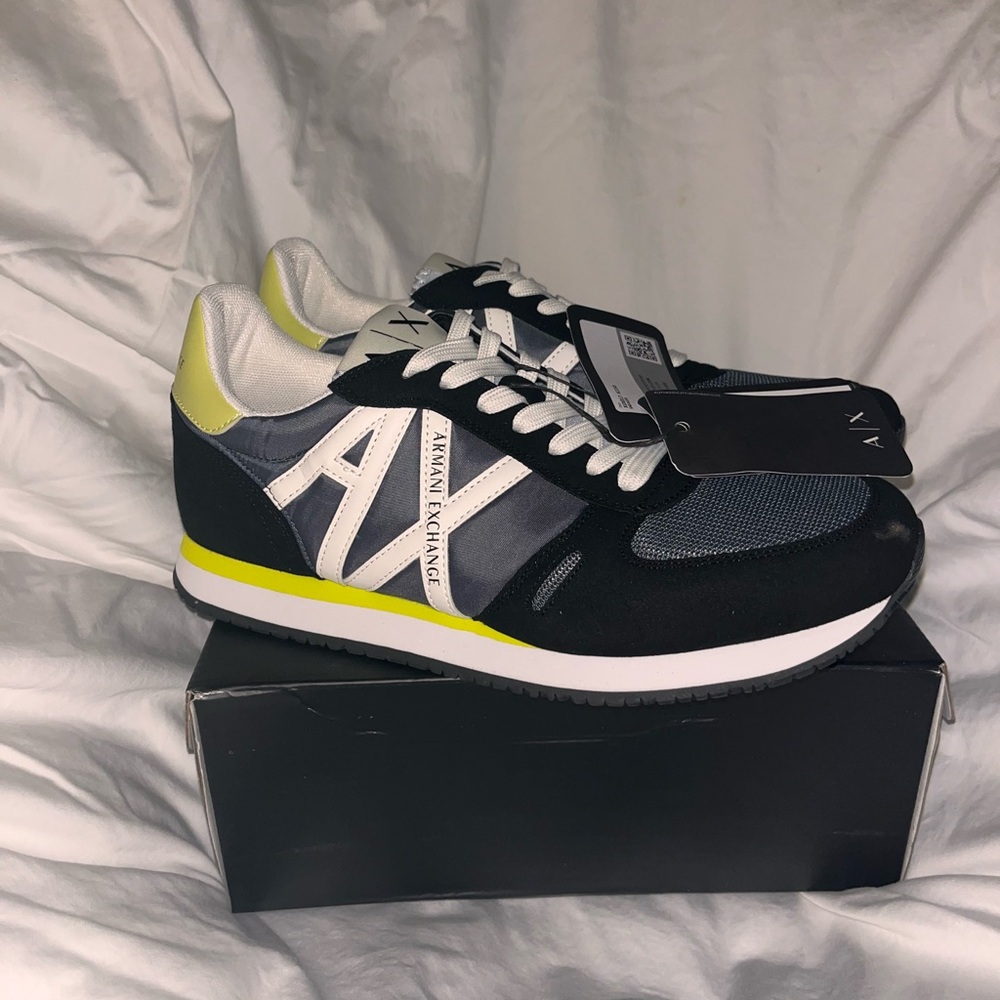 BRAND NEW Armani Exchange Black Grey and Green shoe